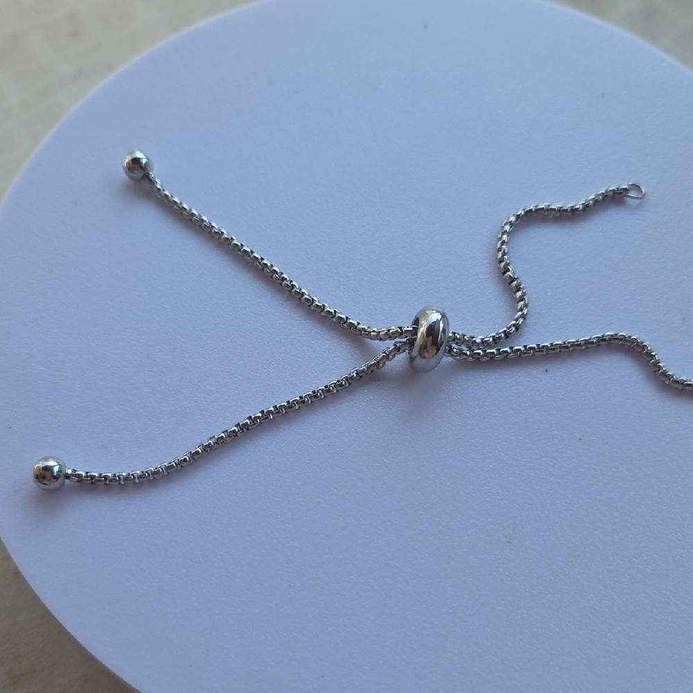 Adjustable Stainless Steel Box Slider Chain for DIY Bracelet Making